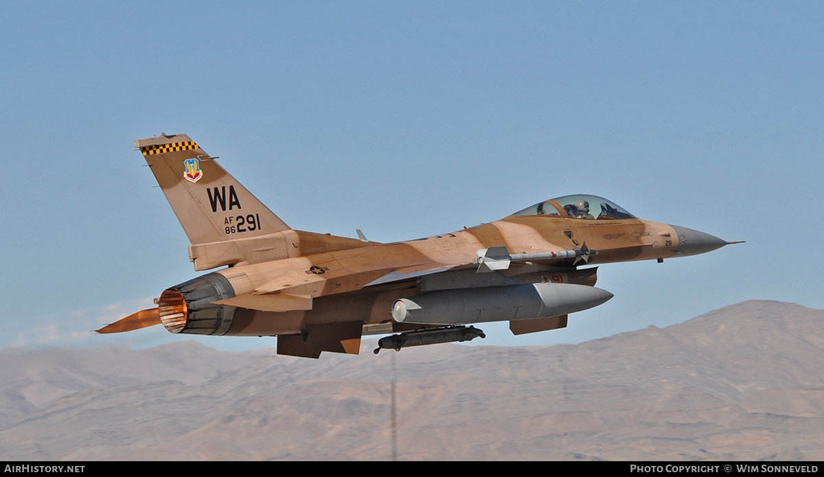 Aircraft Photo of 86-0291 / AF86-291 | General Dynamics F-16C Fighting Falcon | USA - Air Force | AirHistory.net #674967