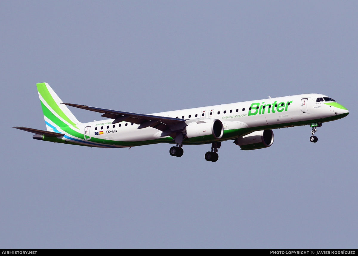 Aircraft Photo of EC-NNV | Embraer 195-E2 (ERJ-190-400) | Binter Canarias | AirHistory.net #674980