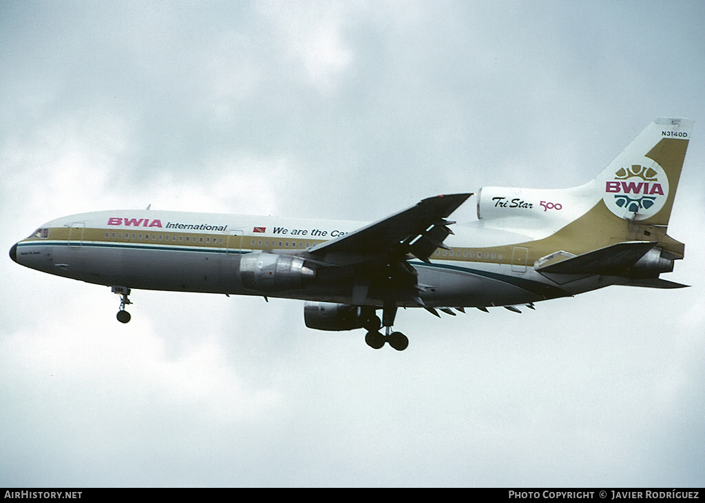 Aircraft Photo of N3140D | Lockheed L-1011-385-3 TriStar 500 | BWIA International | AirHistory.net #675206