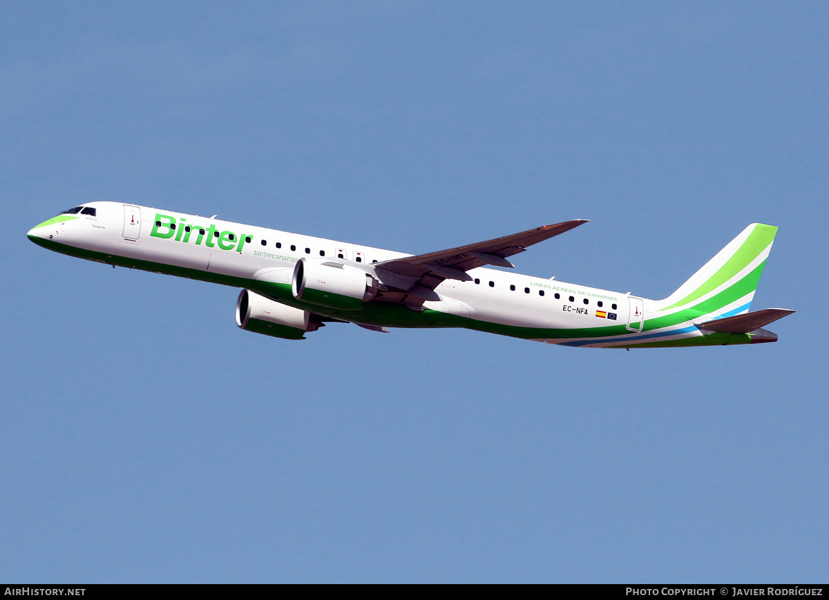 Aircraft Photo of EC-NFA | Embraer 195-E2 (ERJ-190-400) | Binter Canarias | AirHistory.net #675247