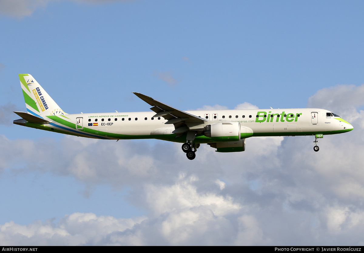 Aircraft Photo of EC-OEP | Embraer 195-E2 (ERJ-190-400) | Binter Canarias | AirHistory.net #675286