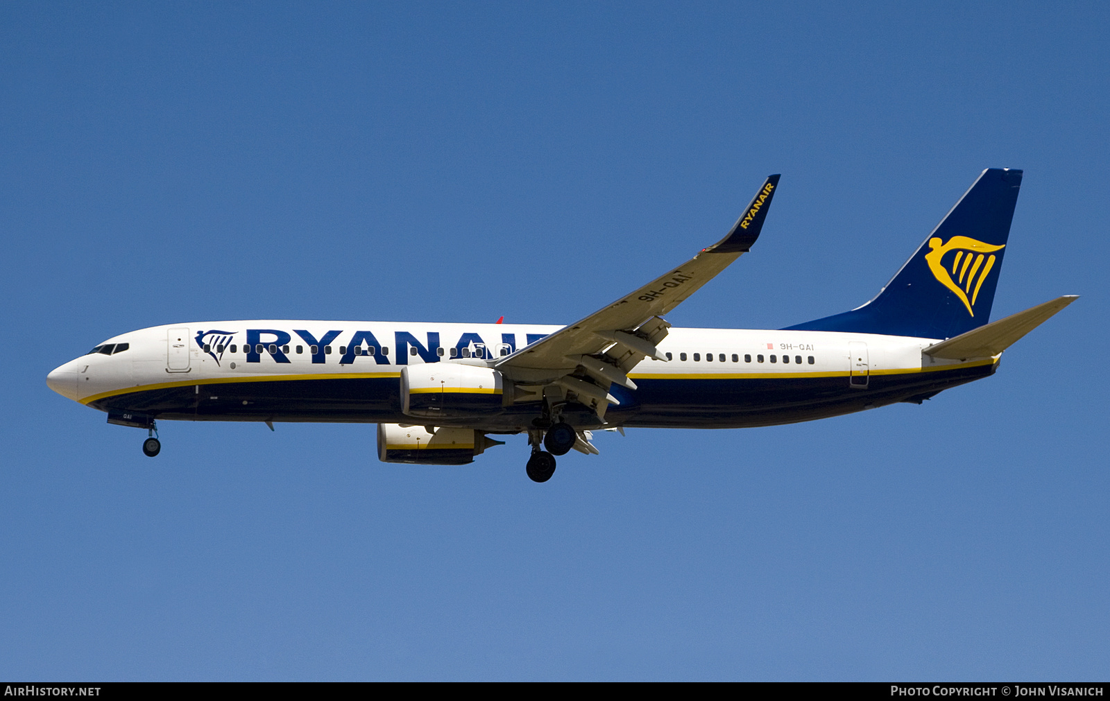 Aircraft Photo of 9H-QAI | Boeing 737-800 | Ryanair | AirHistory.net #675299