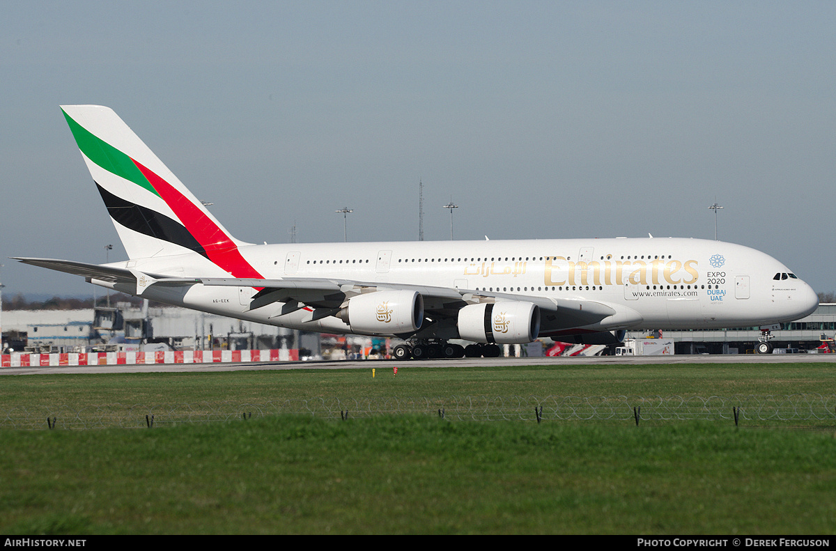 Aircraft Photo of A6-EEX | Airbus A380-861 | Emirates | AirHistory.net #675321