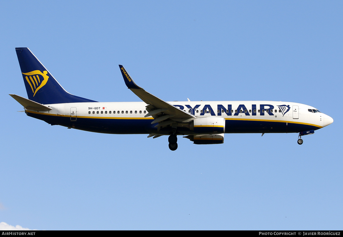 Aircraft Photo of 9H-QDT | Boeing 737-8AS | Ryanair | AirHistory.net #675323