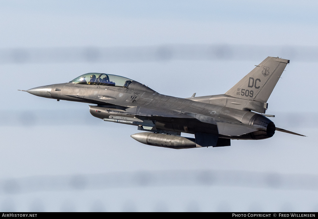 Aircraft Photo of 85-1509 / AF85-509 | General Dynamics F-16D Fighting Falcon | USA - Air Force | AirHistory.net #675380