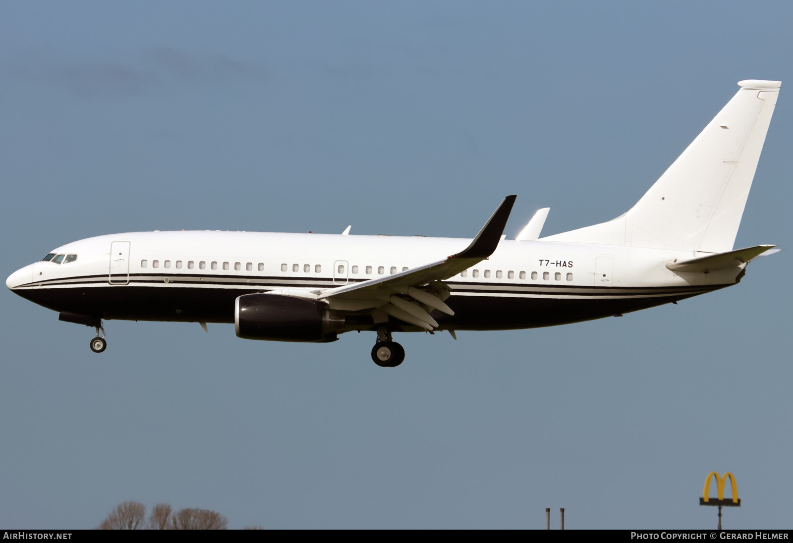 Aircraft Photo of T7-HAS | Boeing 737-7JR BBJ | AirHistory.net #675389