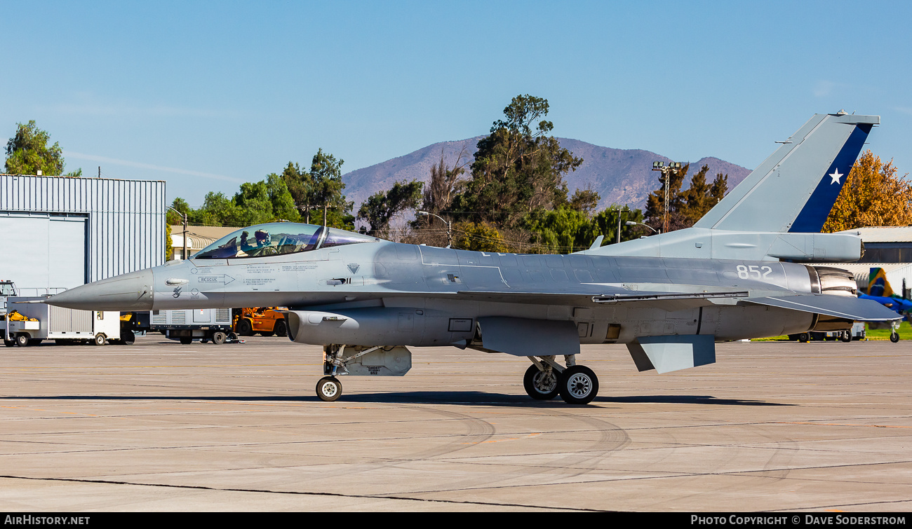 Aircraft Photo of 852 | General Dynamics F-16C Fighting Falcon | Chile - Air Force | AirHistory.net #675409