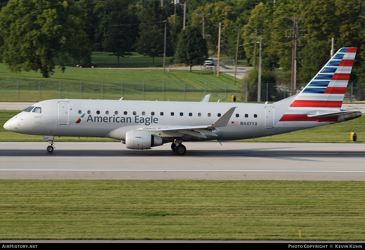 Aircraft Photo of N447YX | Embraer 175LR (ERJ-170-200LR) | American Eagle | AirHistory.net #675464