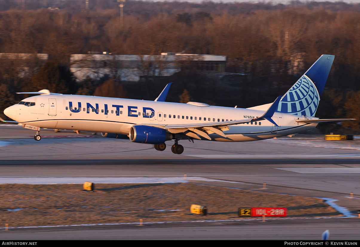 Aircraft Photo of N76514 | Boeing 737-824 | United Airlines | AirHistory.net #675478