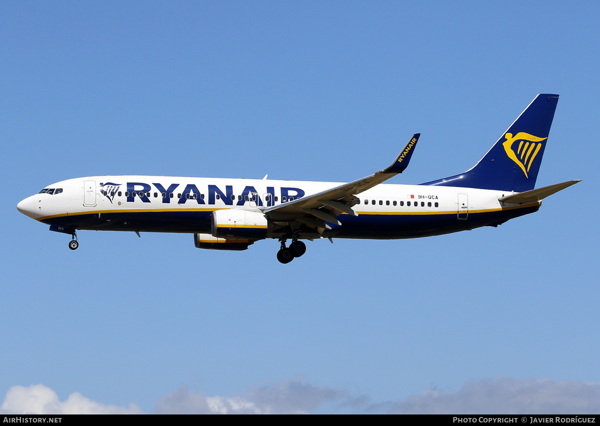 Aircraft Photo of 9H-QCA | Boeing 737-8AS | Ryanair | AirHistory.net #675603