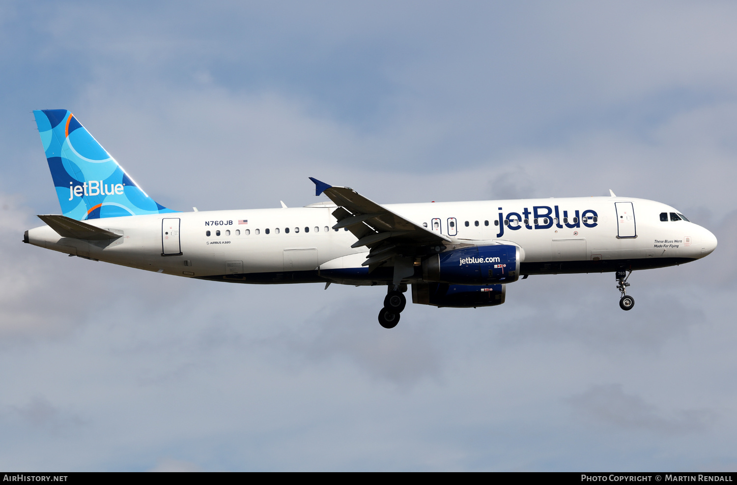 Aircraft Photo of N760JB | Airbus A320-232 | JetBlue Airways | AirHistory.net #675604