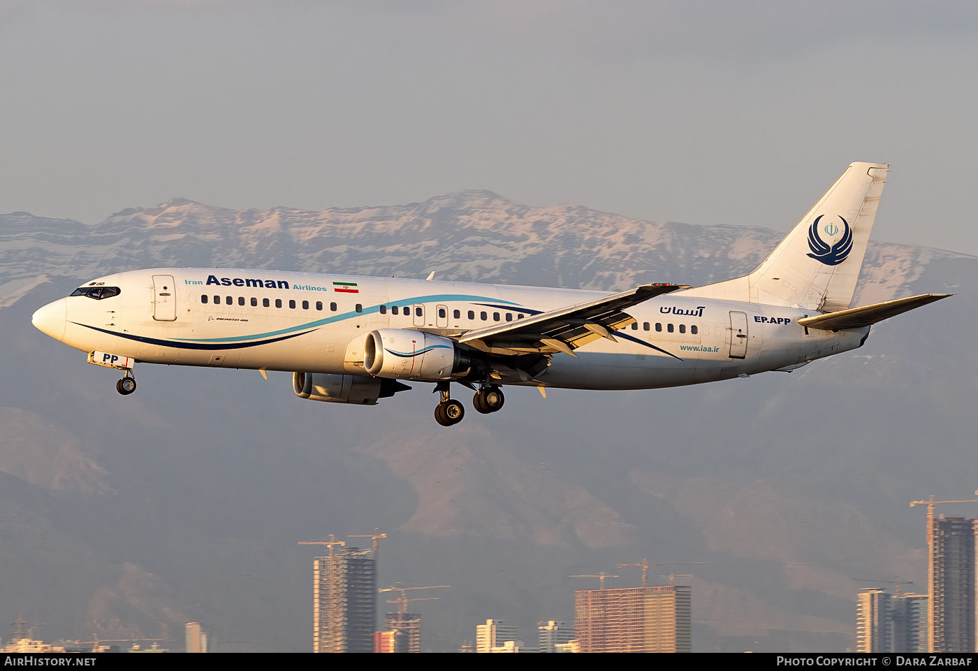 Aircraft Photo of EP-APP | Boeing 737-4H6 | Iran Aseman Airlines | AirHistory.net #675615