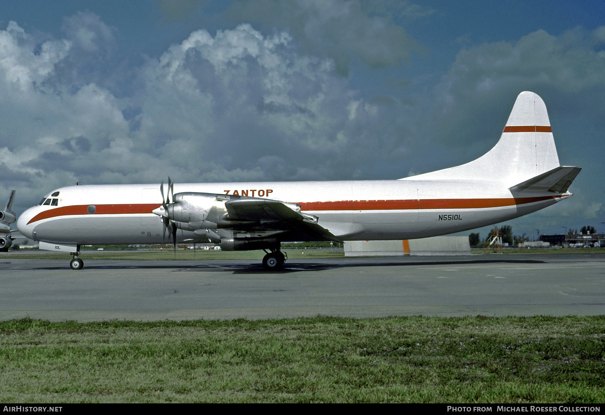 Aircraft Photo of N5510L | Lockheed L-188A(F) Electra | Zantop International Airlines | AirHistory.net #675736