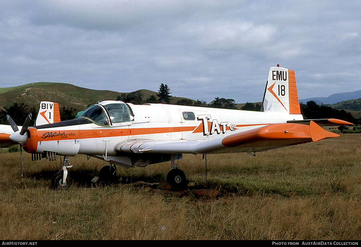 Aircraft Photo of ZK-EMU / EMU | Fletcher FU-24A-954 | Thames Aerial Topdressing - Tatco | AirHistory.net #675777