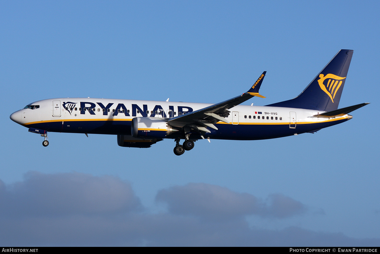 Aircraft Photo of 9H-VVG | Boeing 737-8200 Max 200 | Ryanair | AirHistory.net #675845