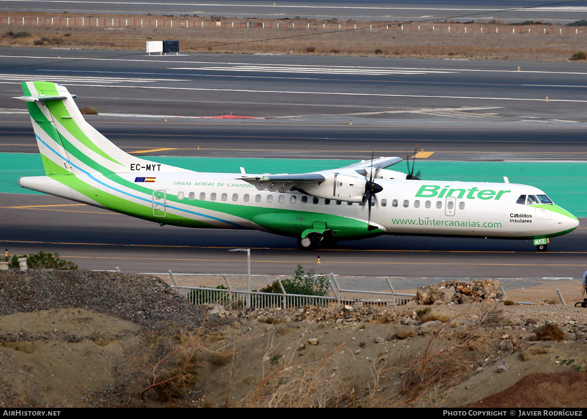 Aircraft Photo of EC-MYT | ATR ATR-72-600 (ATR-72-212A) | Binter Canarias | AirHistory.net #675989