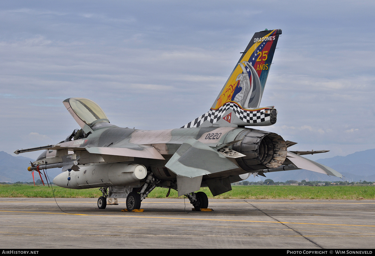 Aircraft Photo of 0220 | General Dynamics F-16A Fighting Falcon | Venezuela - Air Force | AirHistory.net #676155