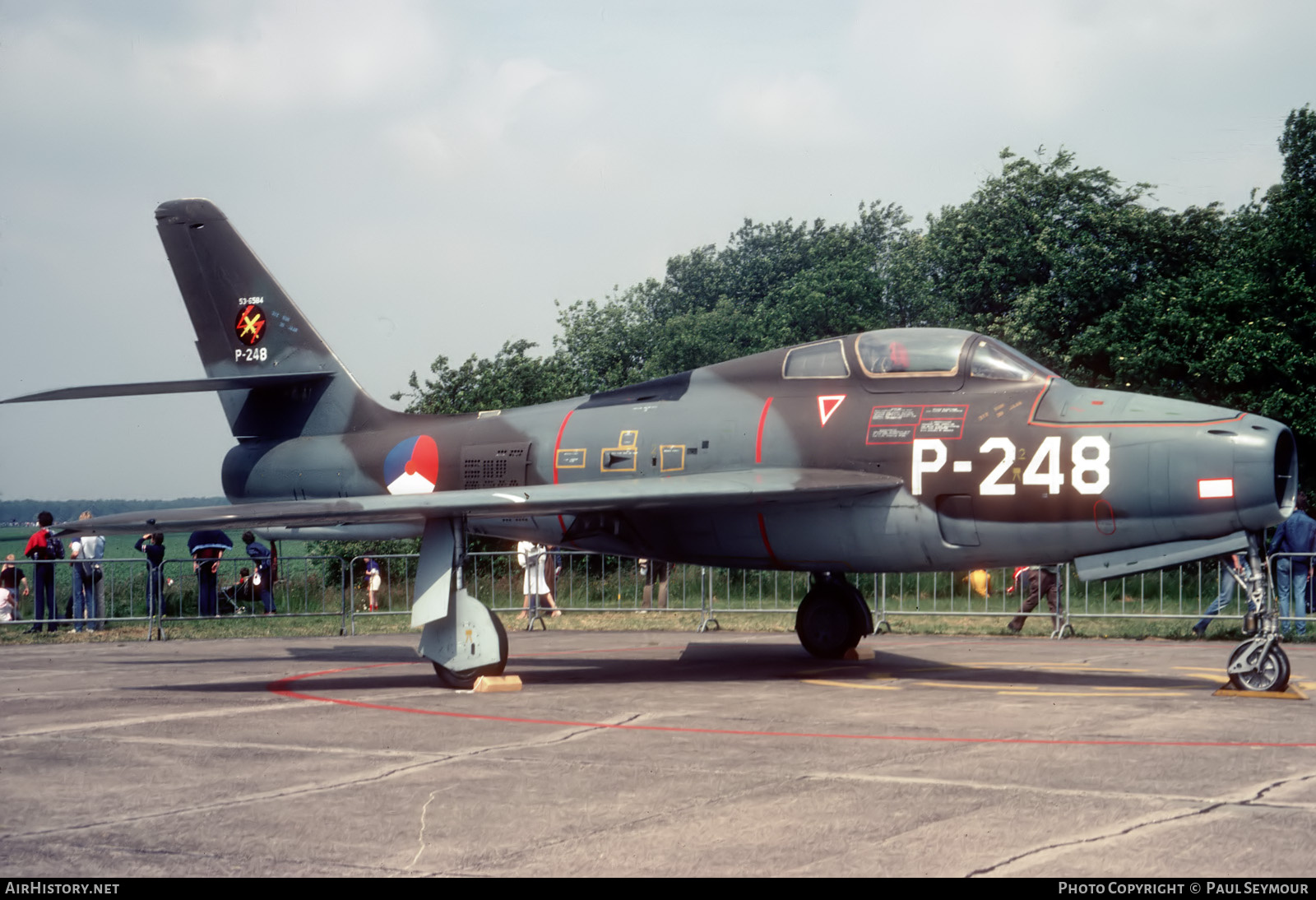 Aircraft Photo of P-248 / 53-6584 | Republic F-84F Thunderstreak | Netherlands - Air Force | AirHistory.net #676170