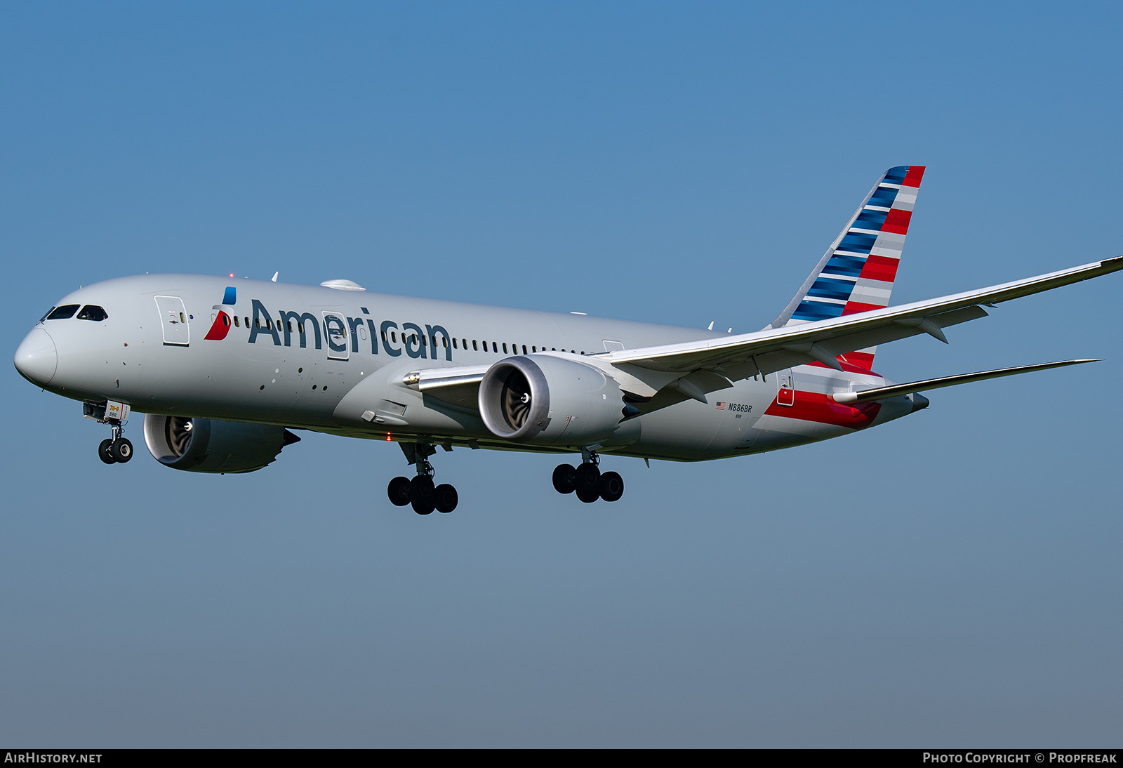 Aircraft Photo of N886BR | Boeing 787-8 Dreamliner | American Airlines | AirHistory.net #676233