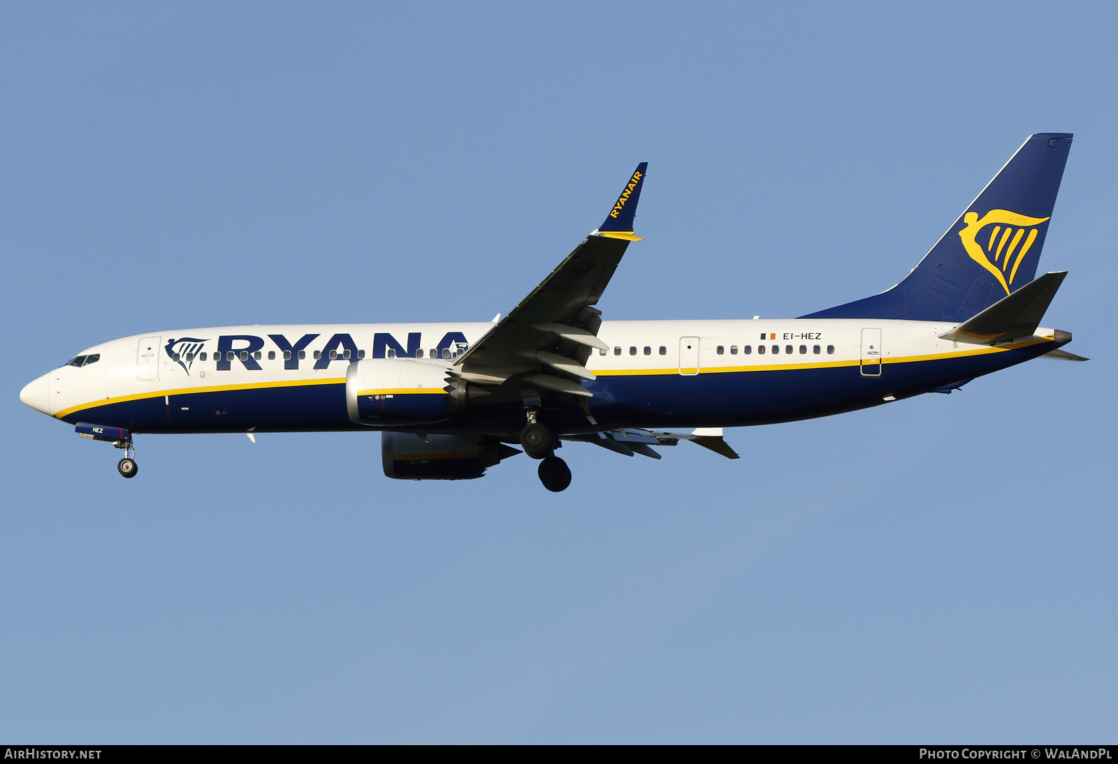 Aircraft Photo of EI-HEZ | Boeing 737-8200 Max 200 | Ryanair | AirHistory.net #676328