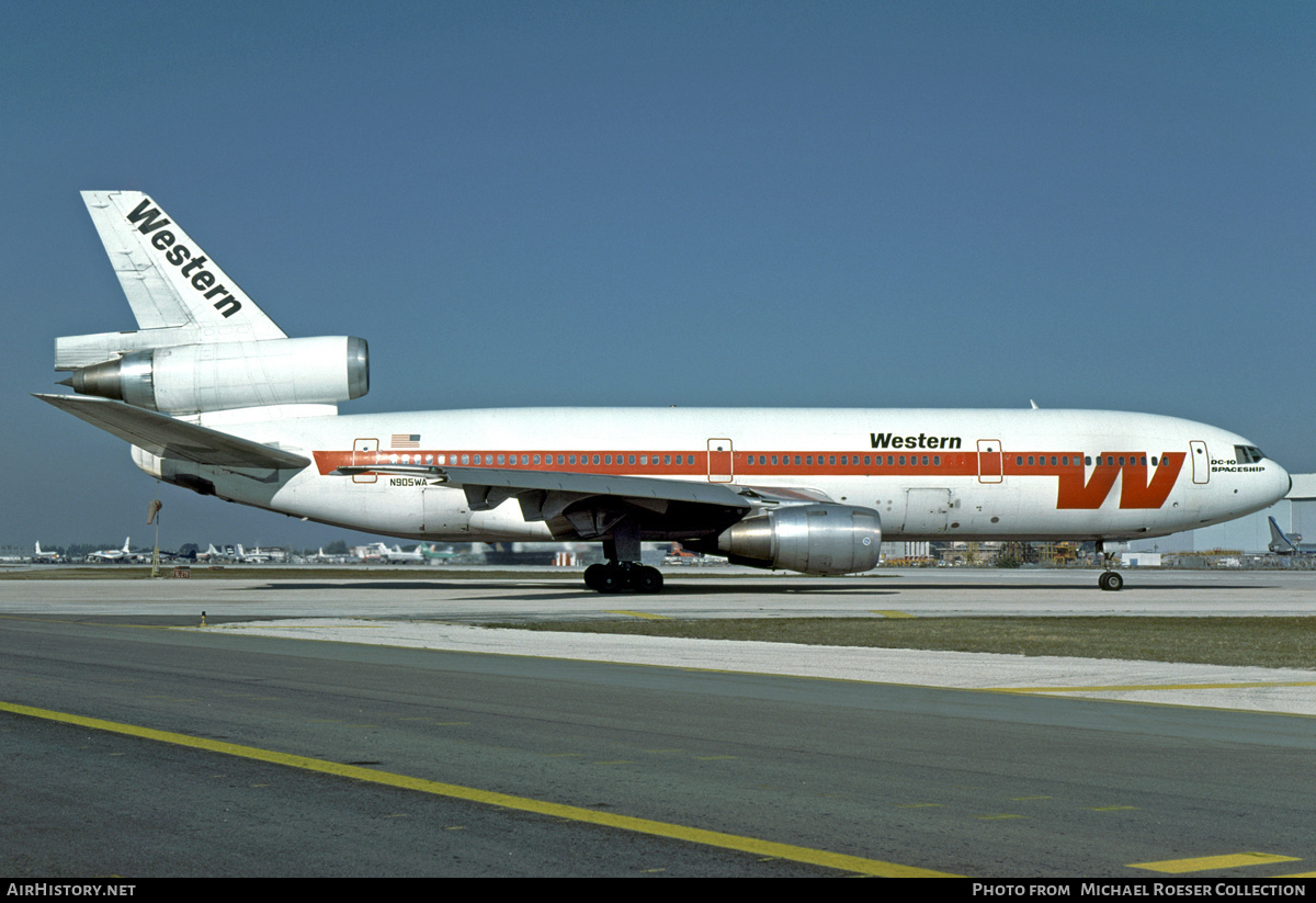 Aircraft Photo of N905WA | McDonnell Douglas DC-10-10 | Western Airlines | AirHistory.net #676404