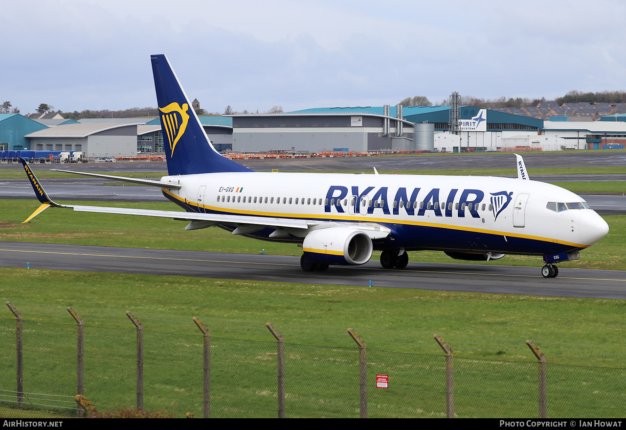 Aircraft Photo of EI-GXG | Boeing 737-800 | Ryanair | AirHistory.net #676507
