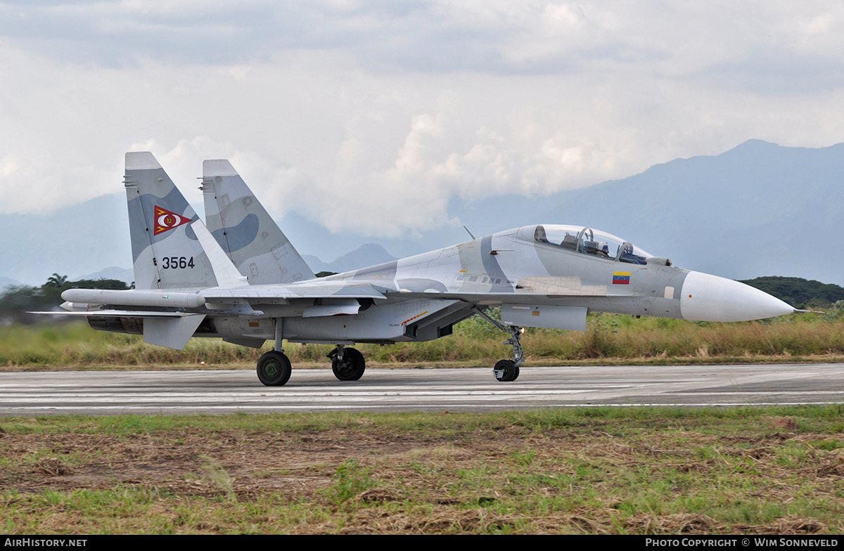 Aircraft Photo of 3564 | Sukhoi Su-30MK2 | Venezuela - Air Force | AirHistory.net #676577