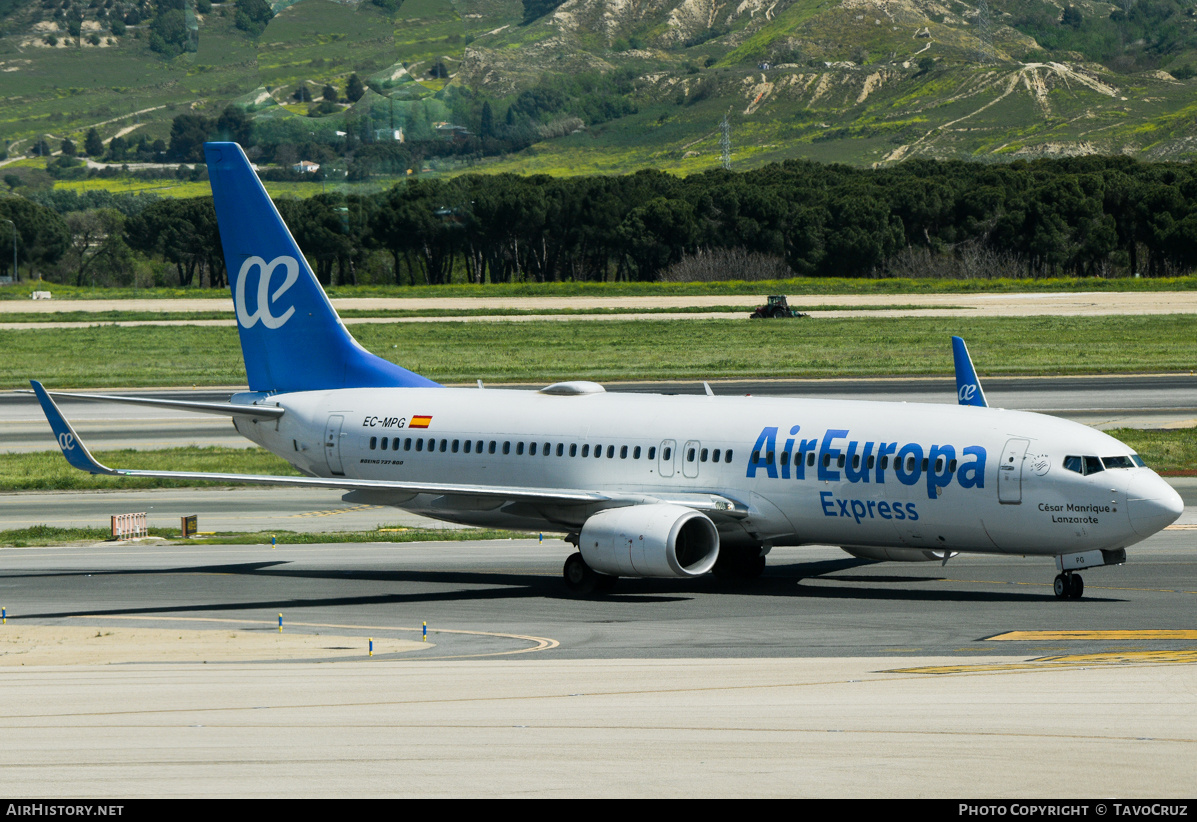 Aircraft Photo of EC-MPG | Boeing 737-800 | Air Europa Express | AirHistory.net #676635