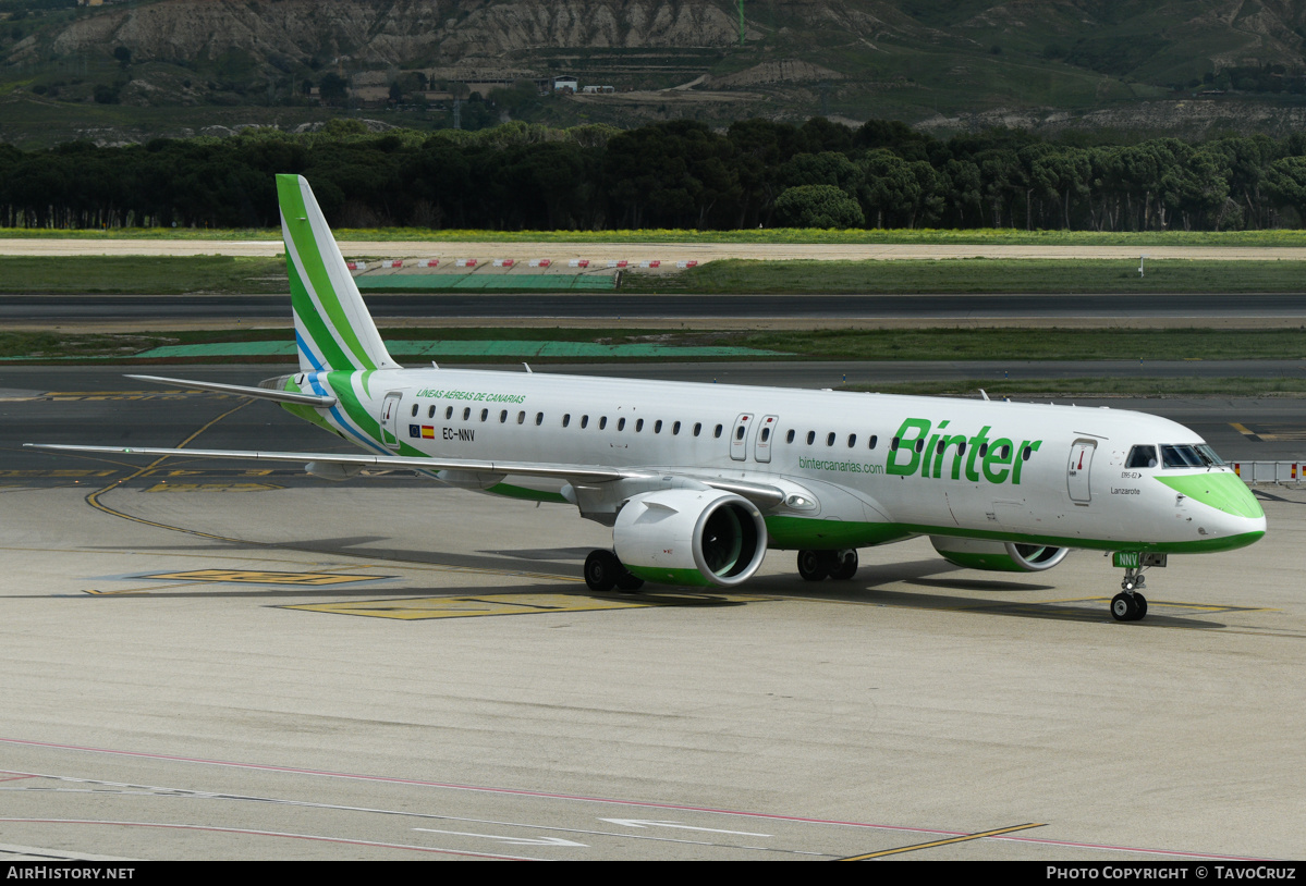 Aircraft Photo of EC-NNV | Embraer 195-E2 (ERJ-190-400) | Binter Canarias | AirHistory.net #676715