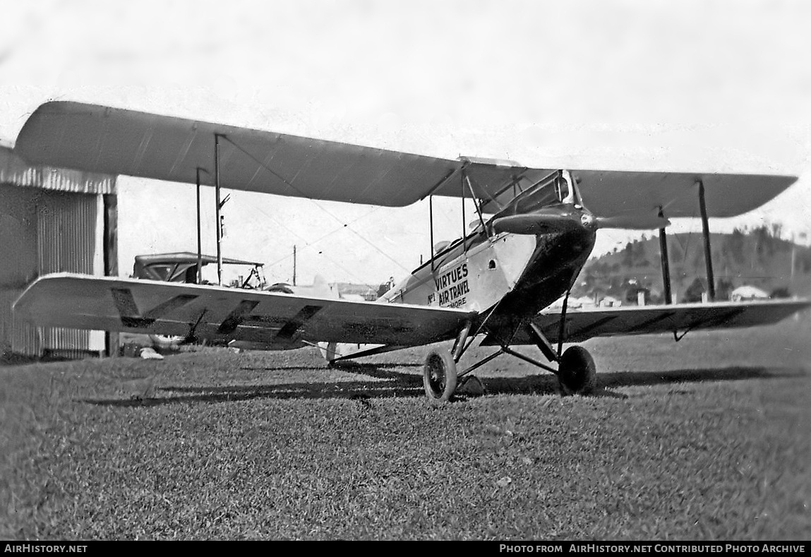 Aircraft Photo of VH-UIA | De Havilland D.H. 60G Gipsy Moth | Virtue's Air Travel | AirHistory.net #676727