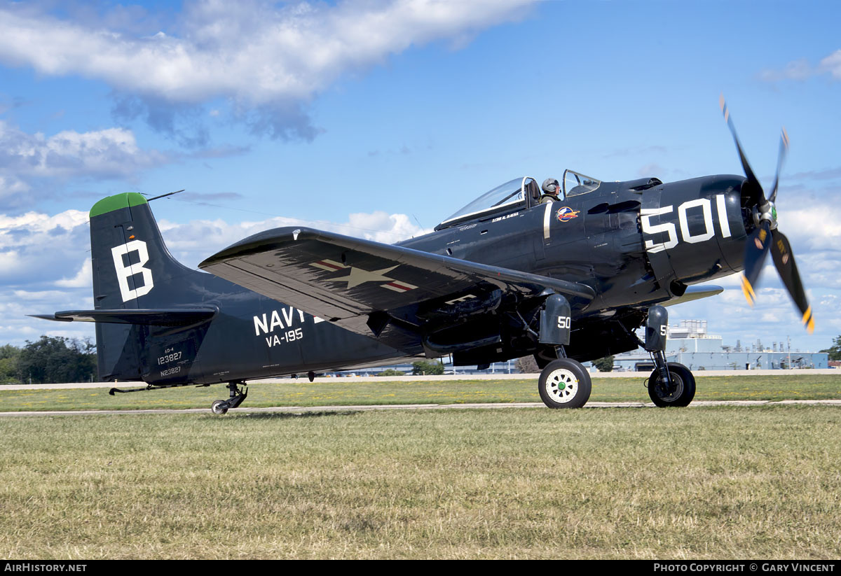 Aircraft Photo of N23827 / 123827 | Douglas AD-4N Skyraider | USA - Navy | AirHistory.net #677003