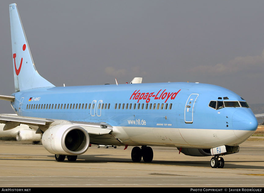 Aircraft Photo of D-AHFJ | Boeing 737-8K5 | Hapag-Lloyd | AirHistory.net #677007