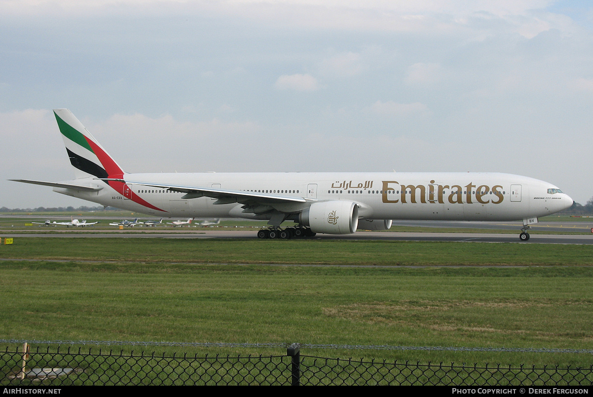 Aircraft Photo of A6-EBV | Boeing 777-31H/ER | Emirates | AirHistory.net #677013