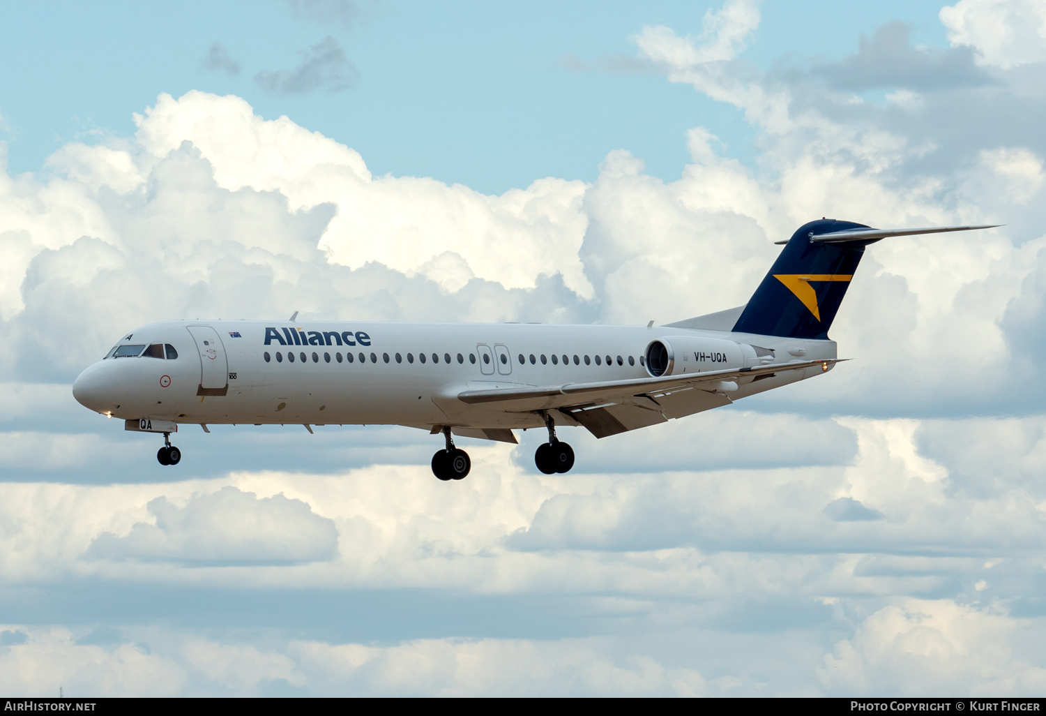 Aircraft Photo of VH-UQA | Fokker 100 (F28-0100) | Alliance Airlines | AirHistory.net #677235