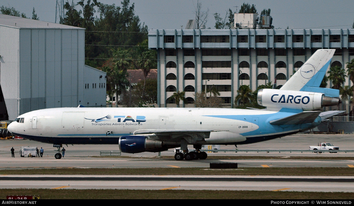 Aircraft Photo of CP-2555 | McDonnell Douglas DC-10-30F | TAB Cargo - Transportes Aereos Bolivianos | AirHistory.net #677392