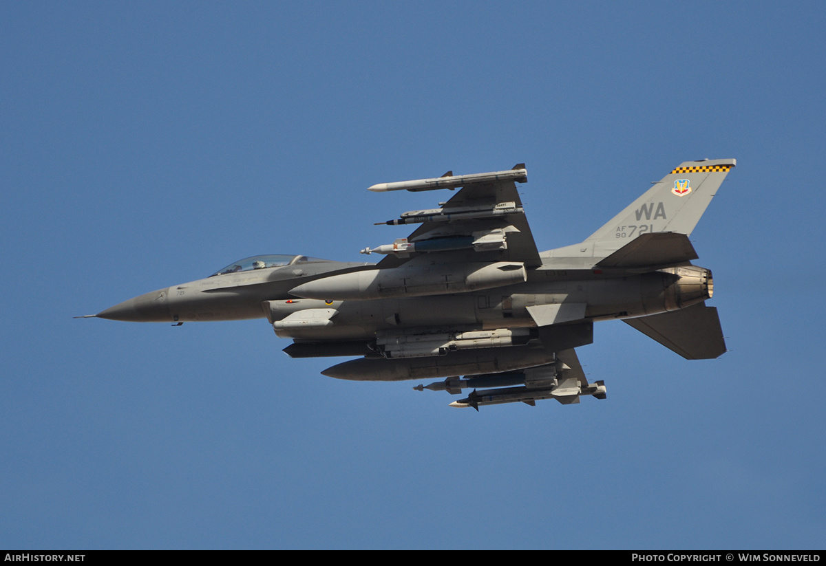 Aircraft Photo of 90-0721 / AF90-721 | General Dynamics F-16CM Fighting Falcon | USA - Air Force | AirHistory.net #677423