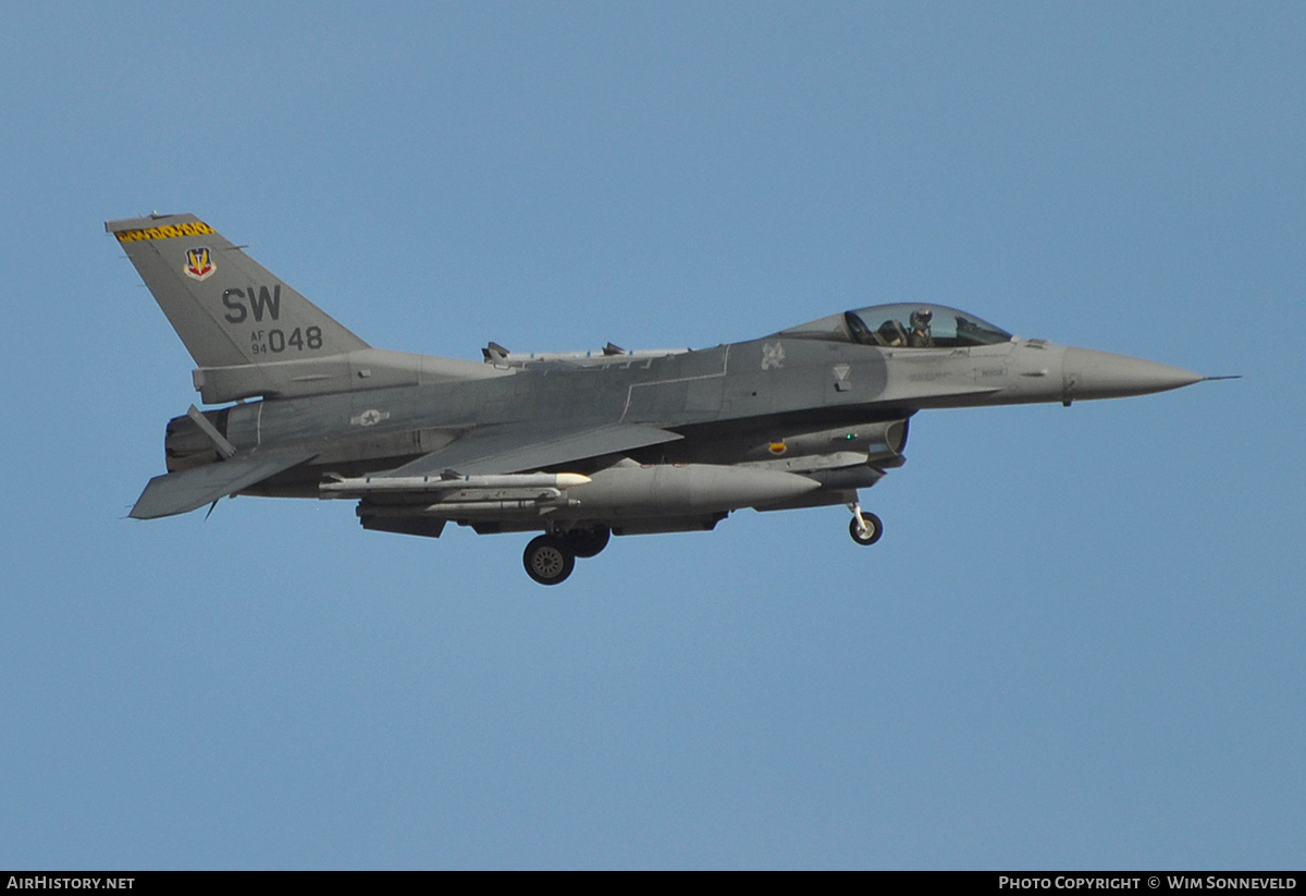 Aircraft Photo of 94-0048 / AF94-048 | General Dynamics F-16CM Fighting Falcon | USA - Air Force | AirHistory.net #677430