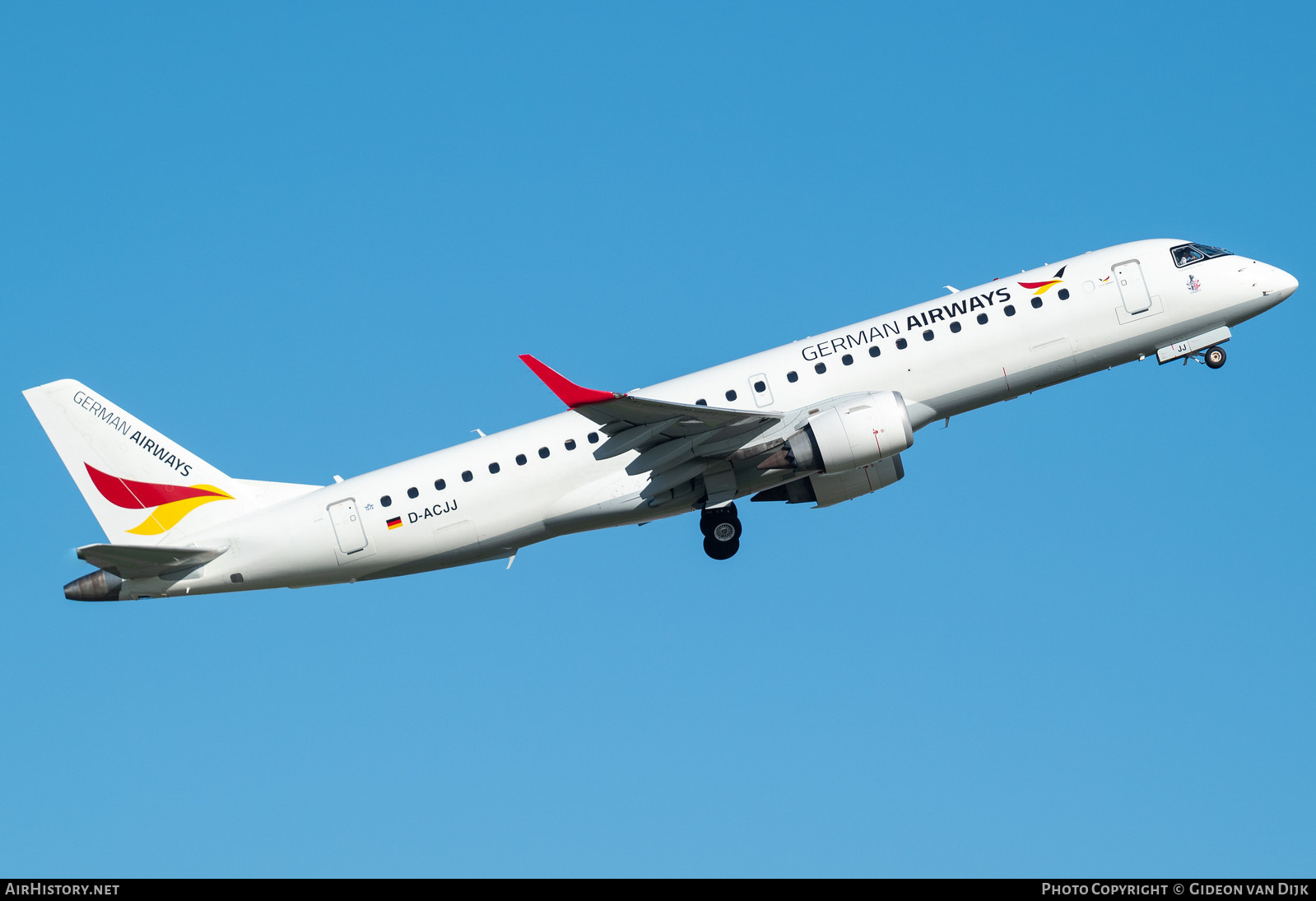 Aircraft Photo of D-ACJJ | Embraer 190LR (ERJ-190-100LR) | German Airways | AirHistory.net #677585