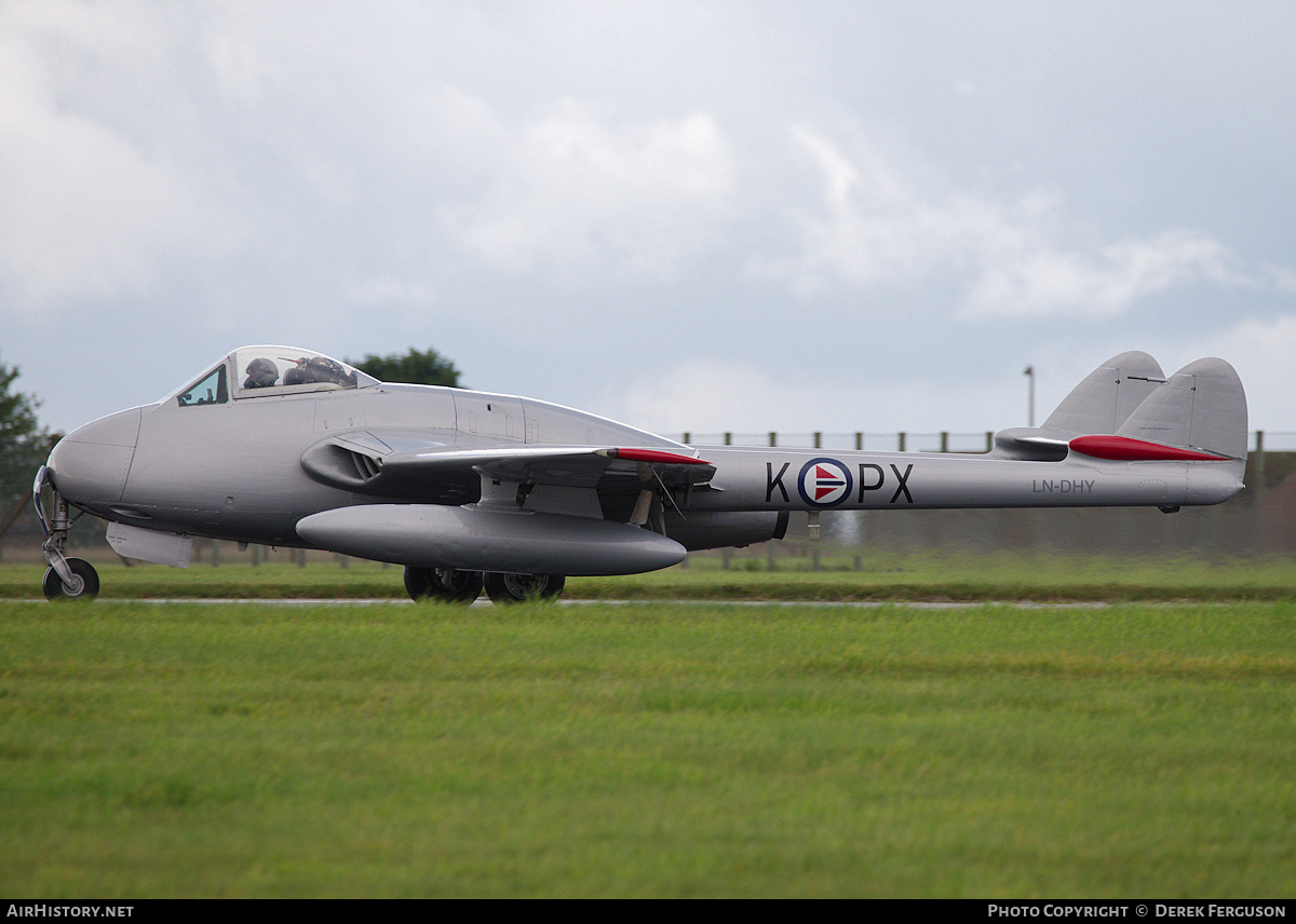 Aircraft Photo of LN-DHY | De Havilland D.H. 100 Vampire FB6 | Norway - Air Force | AirHistory.net #677691