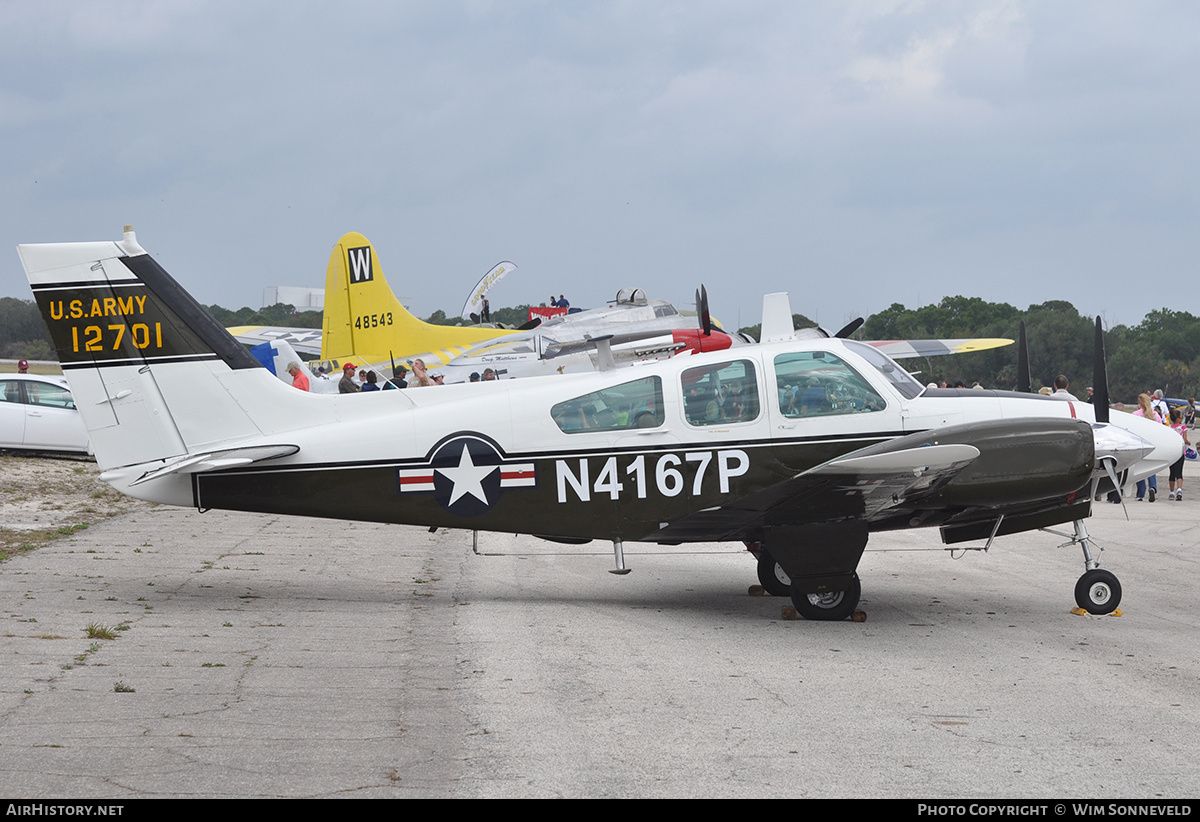 Aircraft Photo of N4167P / 65-12701 | Beech T-42A Cochise (B55B) | USA - Army | AirHistory.net #677824