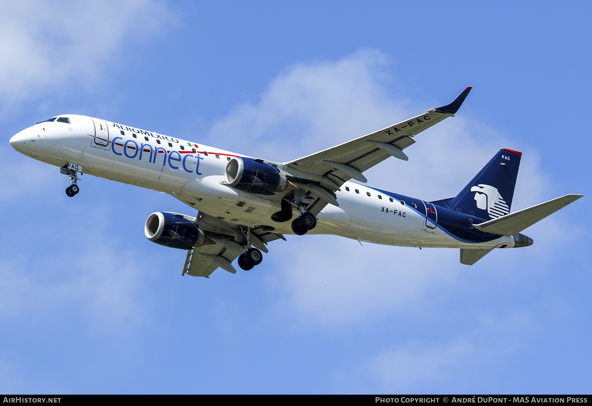 Aircraft Photo of XA-FAC | Embraer 190LR (ERJ-190-100LR) | AeroMéxico Connect | AirHistory.net #677969