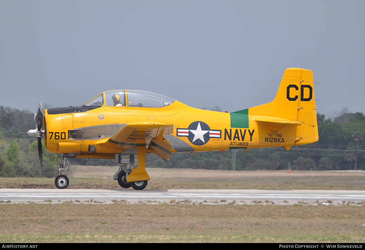 Aircraft Photo of N128KA / 137760 | North American T-28B Trojan | USA - Navy | AirHistory.net #678093