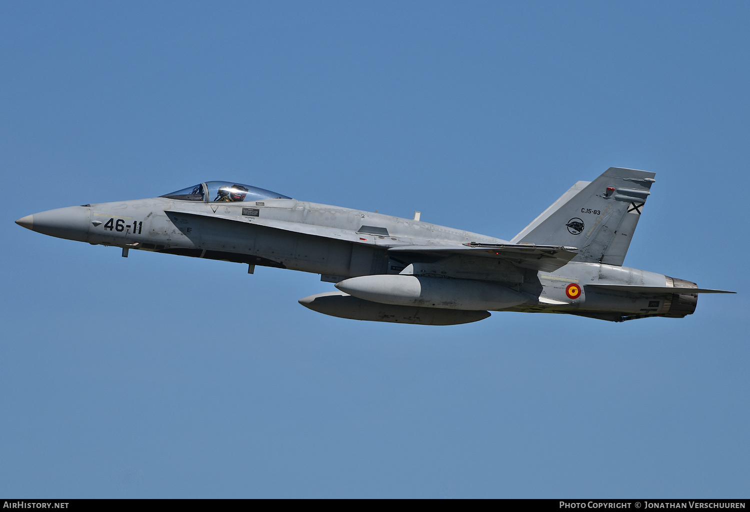 Aircraft Photo of C.15-83 | McDonnell Douglas F/A-18A+ Hornet | Spain - Air Force | AirHistory.net #678126