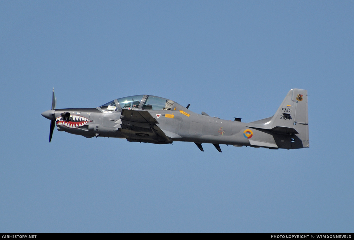 Aircraft Photo of FAC3104 | Embraer A-29B Super Tucano | Colombia - Air Force | AirHistory.net #678236