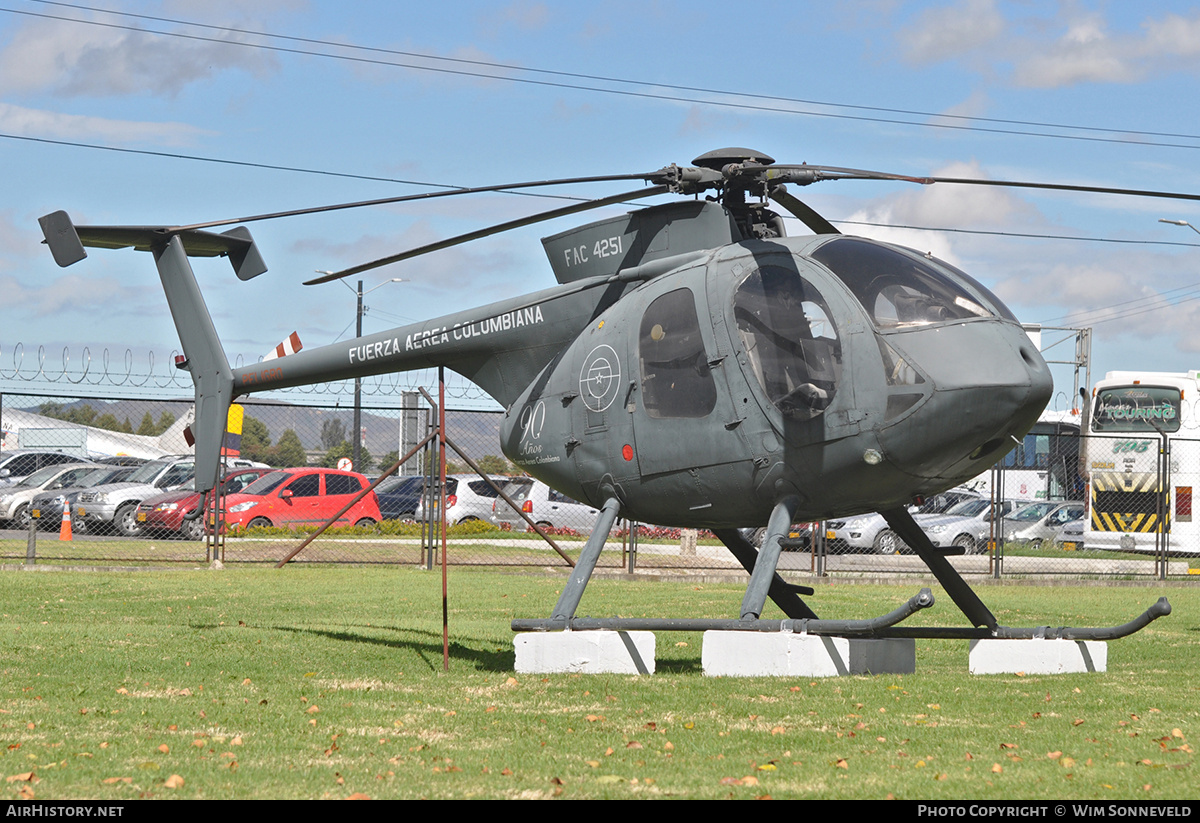 Aircraft Photo of FAC4251 | MD Helicopters MD-500E (369E) | Colombia - Air Force | AirHistory.net #678335