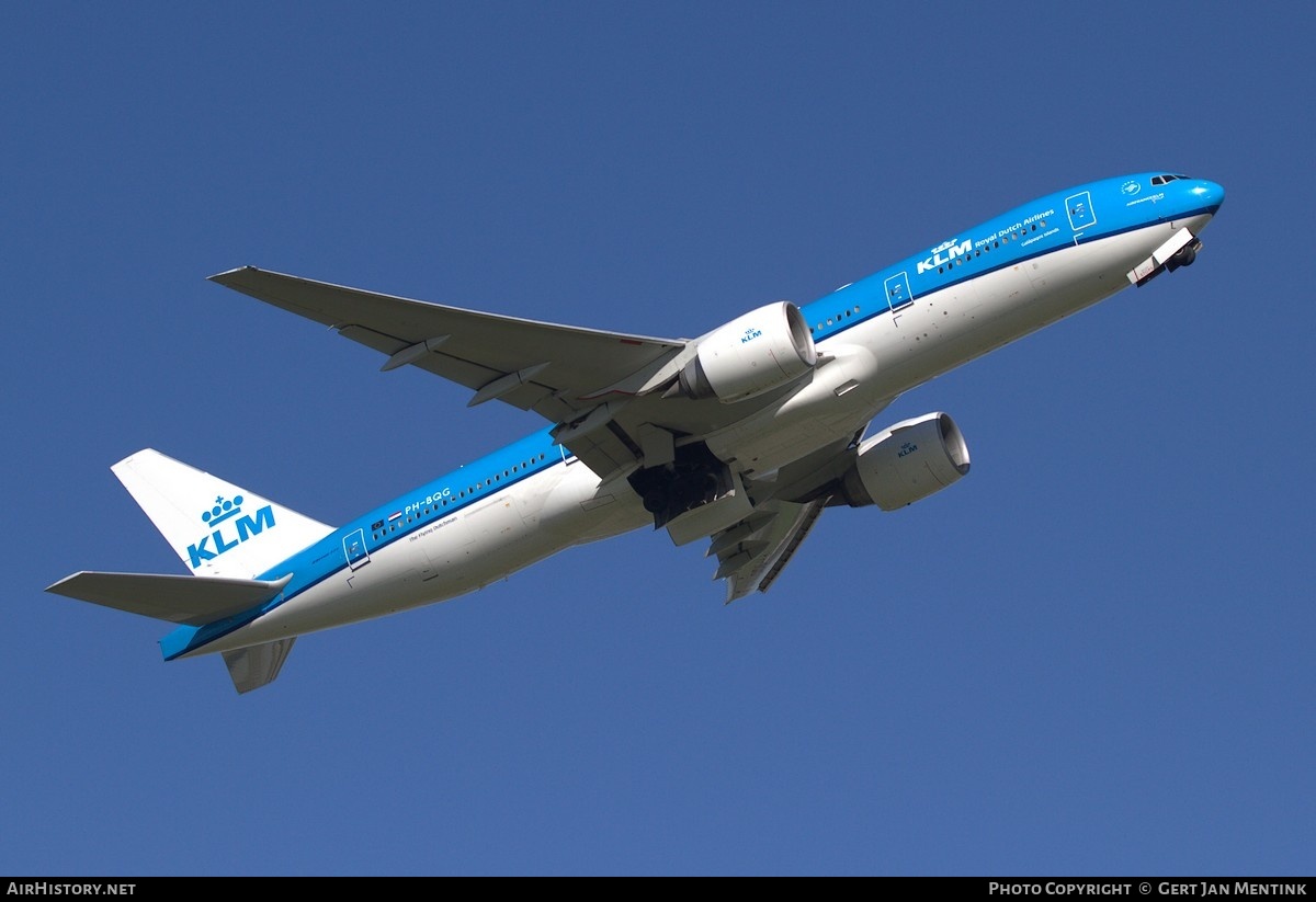 Aircraft Photo of PH-BQG | Boeing 777-206/ER | KLM - Royal Dutch Airlines | AirHistory.net #678584