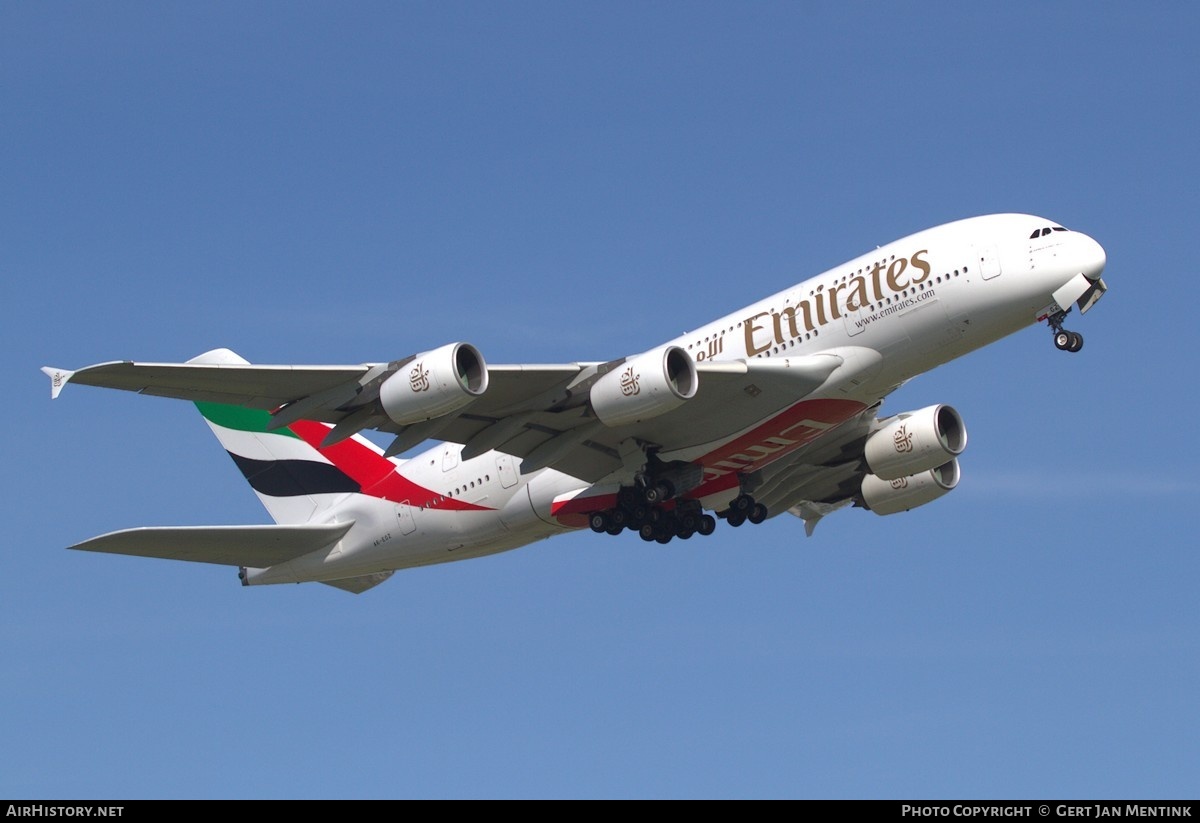 Aircraft Photo of A6-EOZ | Airbus A380-861 | Emirates | AirHistory.net #678602