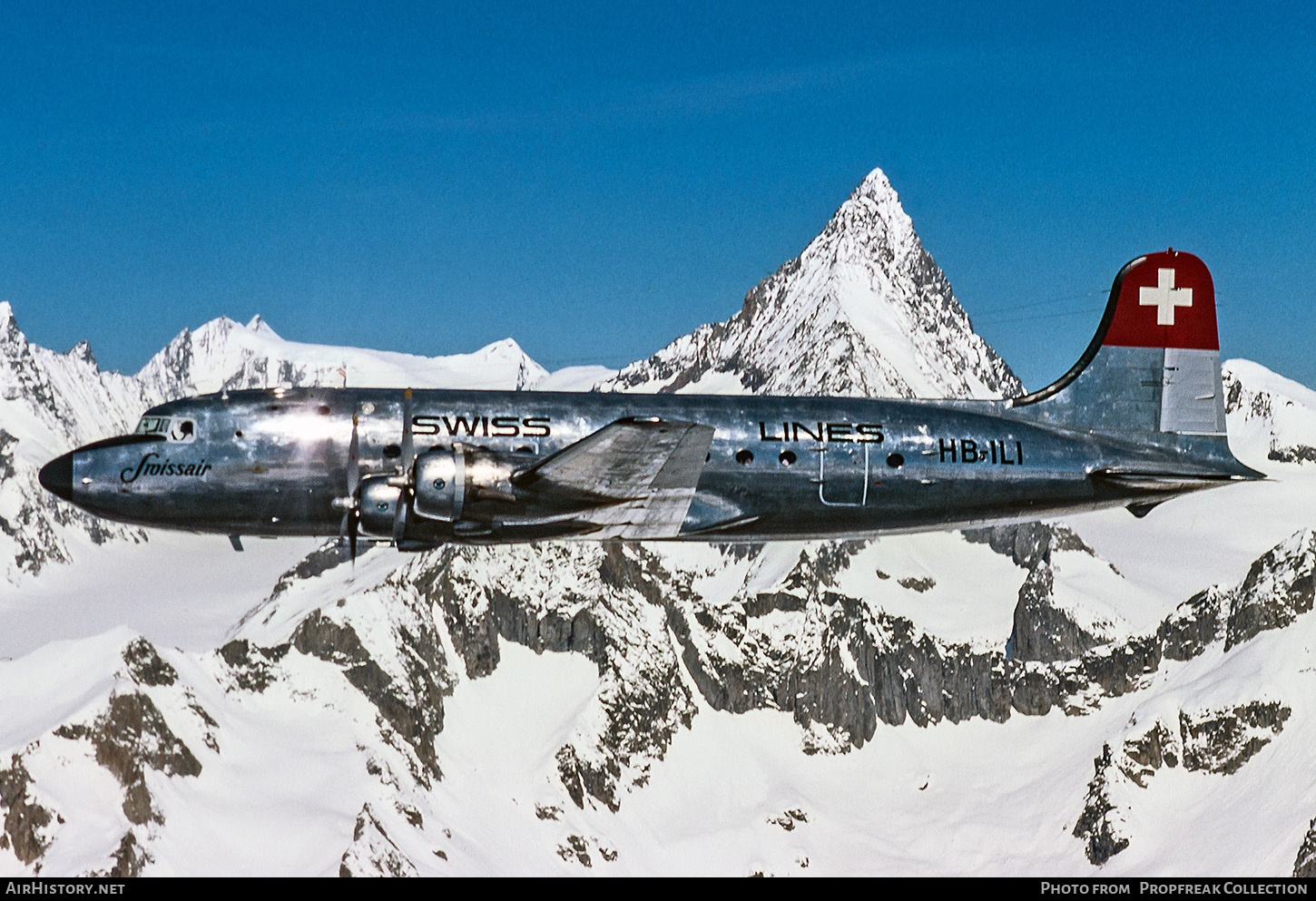Aircraft Photo of HB-ILI / ZU-ILI | Douglas DC-4-1009 | Swissair - Swiss Air Lines | AirHistory.net #679022