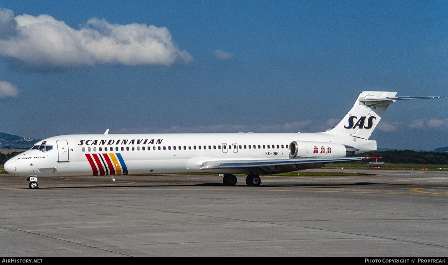 Aircraft Photo of SE-DIF | McDonnell Douglas MD-87 (DC-9-87) | Scandinavian Airlines - SAS | AirHistory.net #679042
