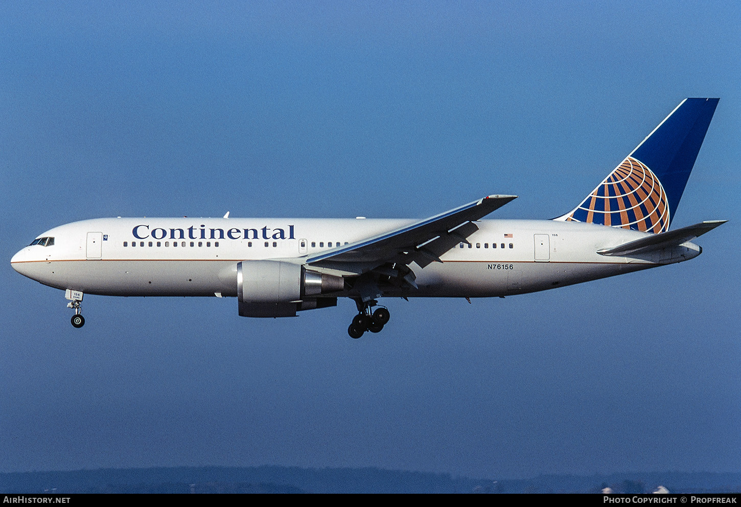 Aircraft Photo of N76156 | Boeing 767-224/ER | Continental Airlines | AirHistory.net #679103